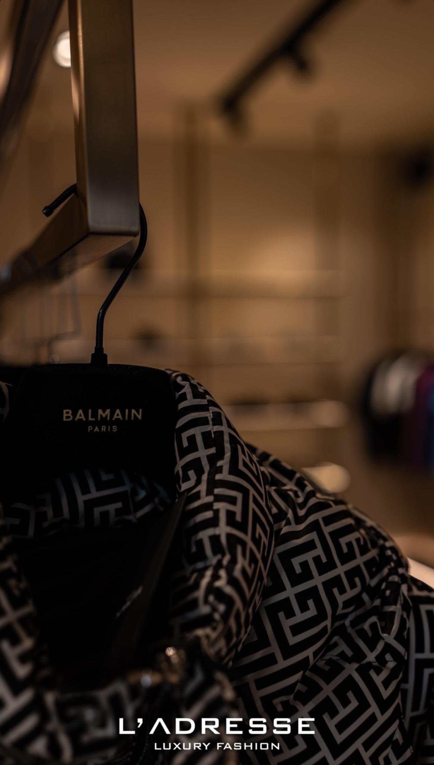 Balmain Paris monogram detail